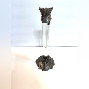 SEAGULL CANADA PEWTER CANDLE STICK HOLDER SIGNED BY ETAIN ZINN 1994